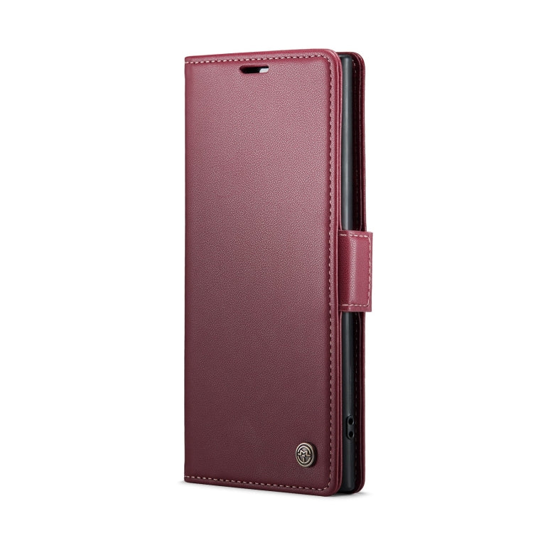 For Samsung Galaxy Note10+ CaseMe 023 Butterfly Buckle Litchi Texture RFID Anti-theft Leather Phone Case(Wine Red) - Galaxy Phone Cases by CaseMe | Online Shopping South Africa | PMC Jewellery | Buy Now Pay Later Mobicred