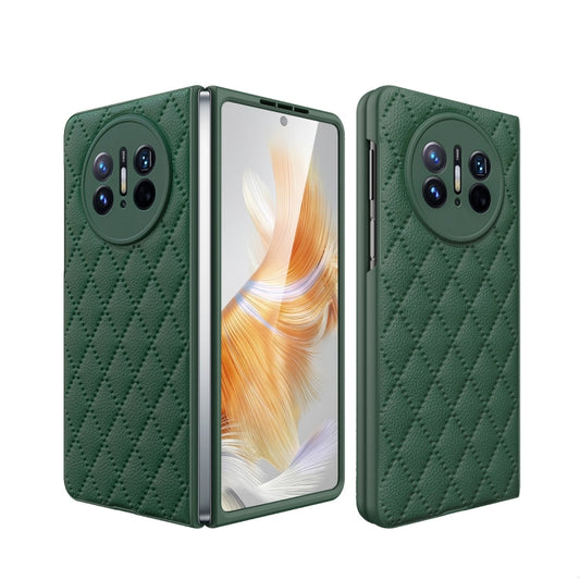 For Huawei Mate X3 Diamond Lattice Integrated Leather Phone Case(Green) - Huawei Cases by PMC Jewellery | Online Shopping South Africa | PMC Jewellery | Buy Now Pay Later Mobicred