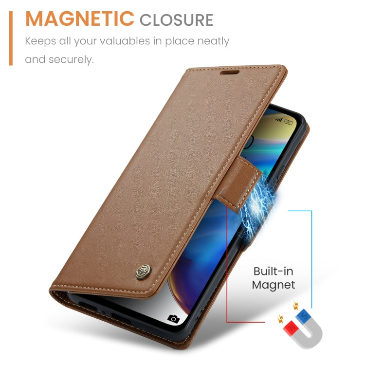 For Xiaomi Mi 10T 5G／10T Pro 5G CaseMe 023 Butterfly Buckle Litchi Texture RFID Anti-theft Leather Phone Case(Brown) - Xiaomi Cases by CaseMe | Online Shopping South Africa | PMC Jewellery | Buy Now Pay Later Mobicred