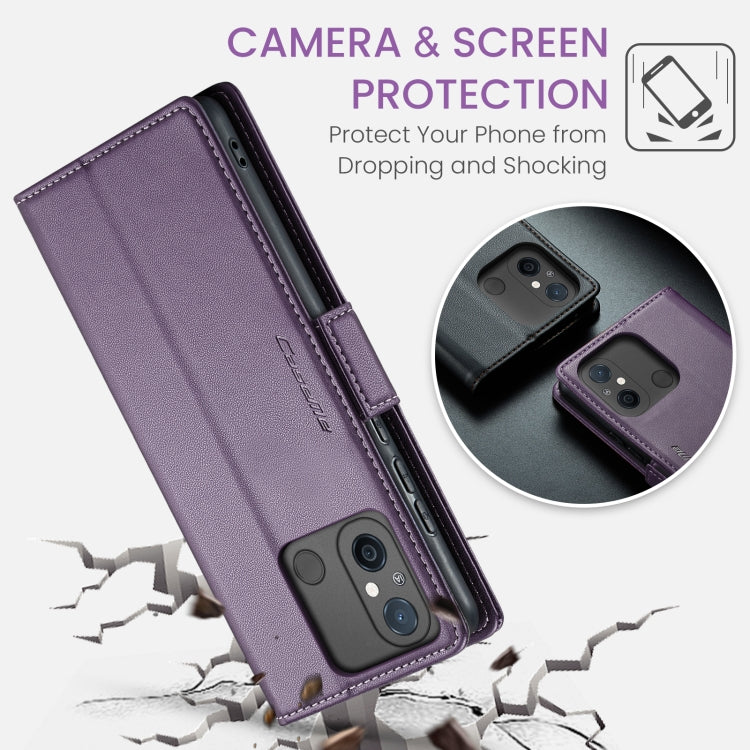 For Xiaomi Redmi 11A/12C CaseMe 023 Butterfly Buckle Litchi Texture RFID Anti-theft Leather Phone Case(Pearly Purple) - Xiaomi Cases by CaseMe | Online Shopping South Africa | PMC Jewellery | Buy Now Pay Later Mobicred