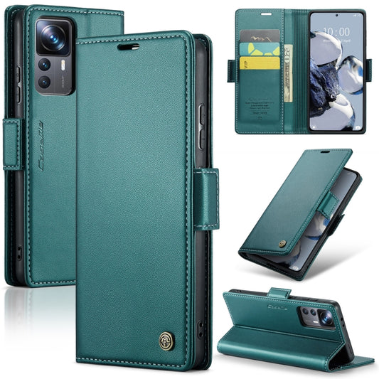 For Xiaomi 12T /12T Pro/Redmi K50 Ultra CaseMe 023 Butterfly Buckle Litchi Texture RFID Anti-theft Leather Phone Case(Pearly Blue) - Xiaomi Cases by CaseMe | Online Shopping South Africa | PMC Jewellery | Buy Now Pay Later Mobicred