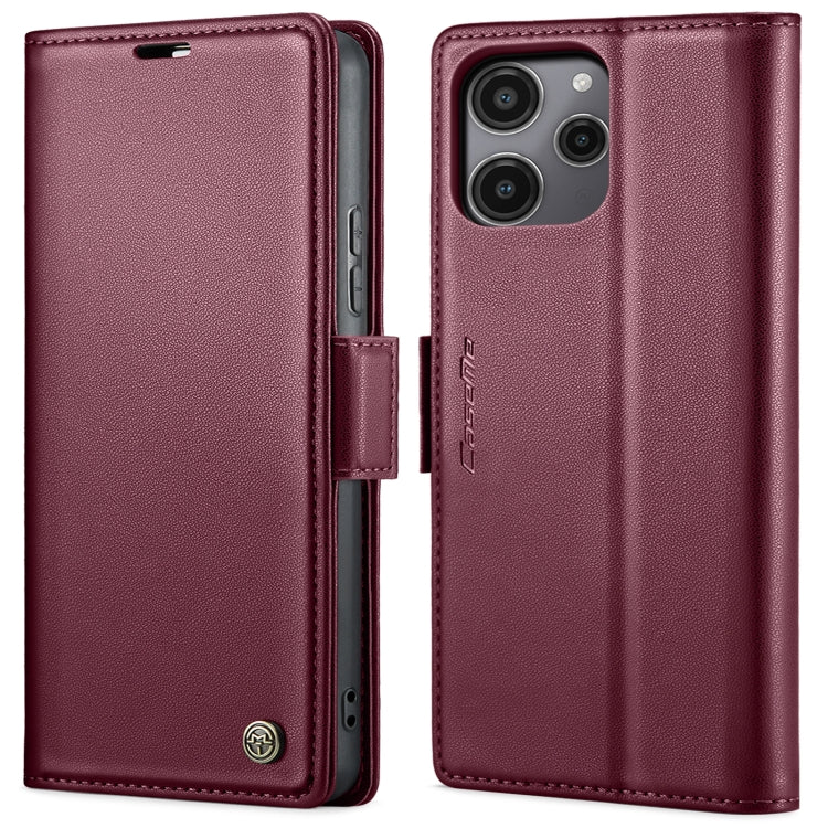 For Xiaomi Poco C65 4G CaseMe 023 Butterfly Buckle Litchi Texture RFID Anti-theft Leather Phone Case(Wine Red) - Xiaomi Cases by CaseMe | Online Shopping South Africa | PMC Jewellery | Buy Now Pay Later Mobicred