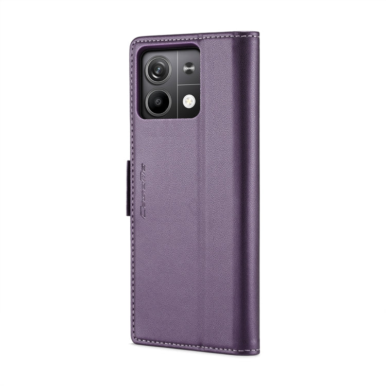 For Xiaomi Redmi Note 13 5G CaseMe 023 Butterfly Buckle Litchi Texture RFID Anti-theft Leather Phone Case(Pearly Purple) - Xiaomi Cases by CaseMe | Online Shopping South Africa | PMC Jewellery | Buy Now Pay Later Mobicred