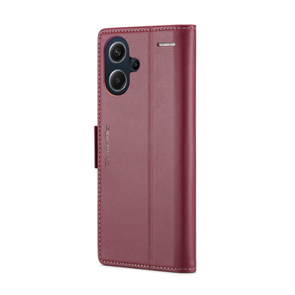 For Xiaomi Redmi Note 13 Pro+ 5G CaseMe 023 Butterfly Buckle Litchi Texture RFID Anti-theft Leather Phone Case(Wine Red) - Xiaomi Cases by CaseMe | Online Shopping South Africa | PMC Jewellery | Buy Now Pay Later Mobicred