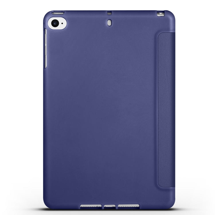 For iPad 9.7 2018 / 2017 / Air 2 / Air 3-folding TPU Horizontal Flip Leather Tablet Case with Holder(Dark Blue) - iPad 9.7 (2018) & (2017) Cases by PMC TechLife | Online Shopping South Africa | PMC TechLife