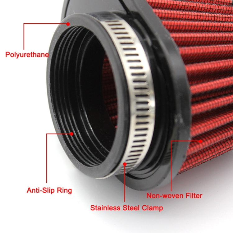 60mm XH-UN073 Mushroom Head Style Car Modified Air Filter Motorcycle Exhaust Filter(Red) - free shipping - PMC TechLife - Order now!