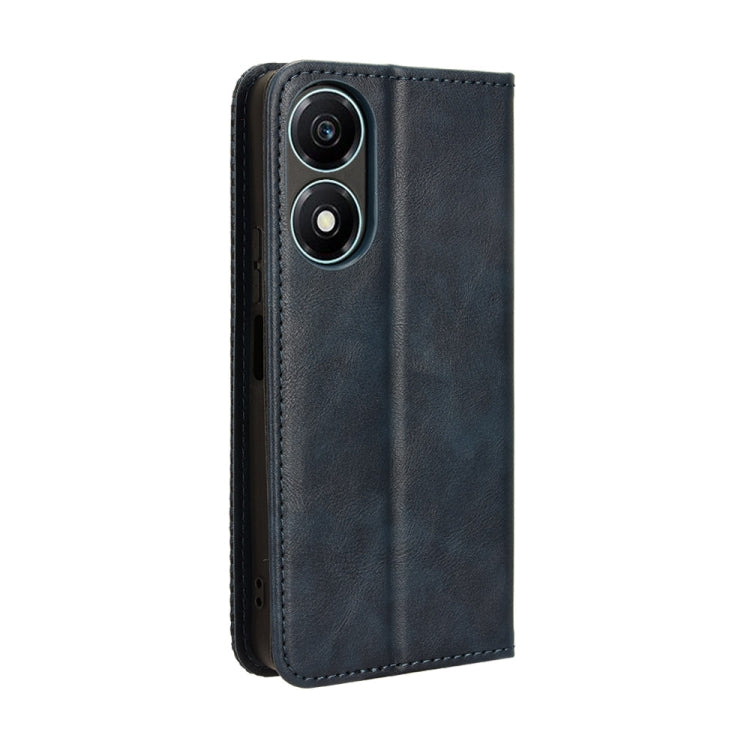 For Honor X5 Plus Magnetic Buckle Retro Texture Leather Phone Case(Blue) - free shipping - PMC TechLife - Order now!