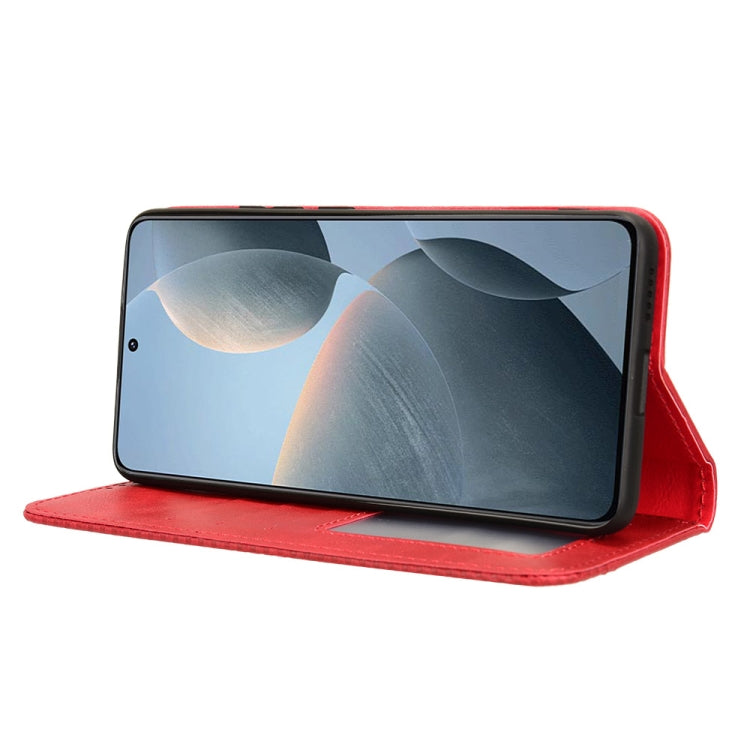 For Xiaomi Redmi K70 / K70 Pro Magnetic Buckle Retro Texture Leather Phone Case(Red) - Xiaomi Cases by PMC TechLife | Online Shopping South Africa | PMC TechLife | Buy Now Pay Later Mobicred