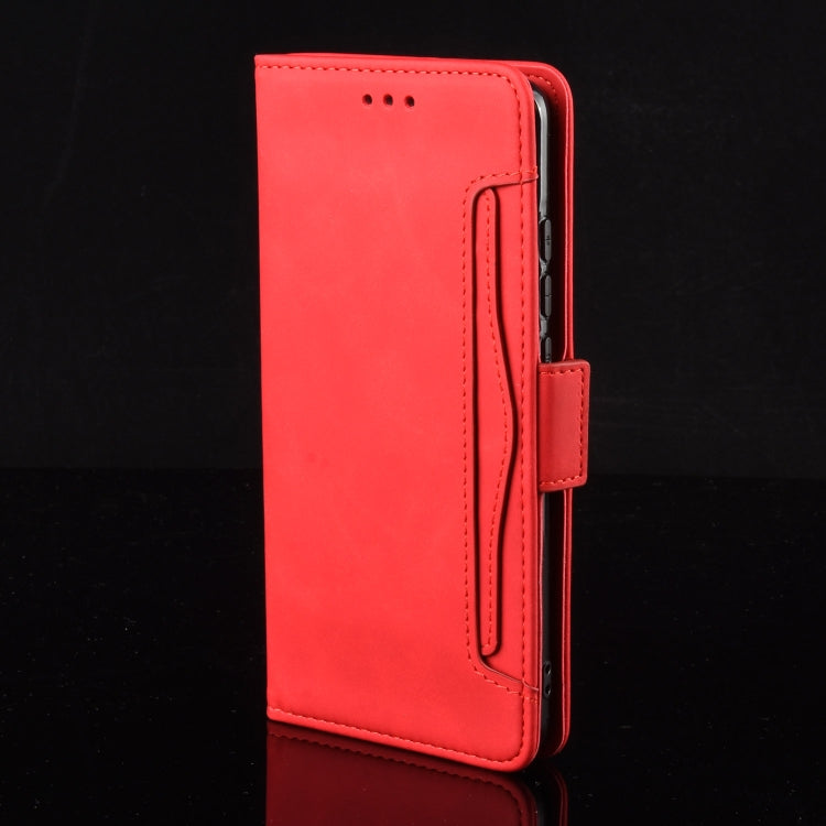 For Google Pixel 9 Pro Skin Feel Calf Texture Card Slots Leather Phone Case(Red) - Google Cases by PMC TechLife | Online Shopping South Africa | PMC TechLife | Buy Now Pay Later Mobicred
