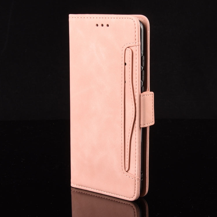 For Google Pixel 9 Skin Feel Calf Texture Card Slots Leather Phone Case(Pink) - Google Cases by PMC TechLife | Online Shopping South Africa | PMC TechLife | Buy Now Pay Later Mobicred