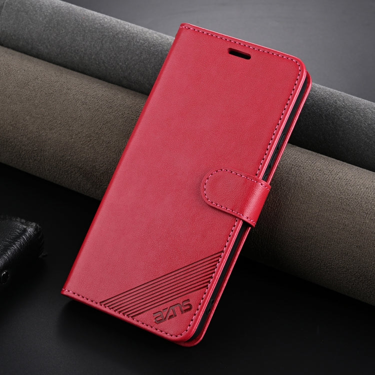 For vivo S18 Pro AZNS Sheepskin Texture Flip Leather Phone Case(Red) - S18 Pro Cases by AZNS | Online Shopping South Africa | PMC Jewellery | Buy Now Pay Later Mobicred