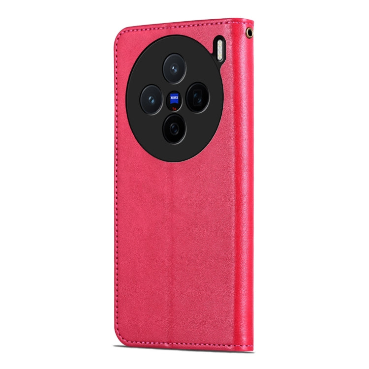 For vivo X200 AZNS Sheepskin Texture Flip Leather Phone Case(Red) - X200 Cases by AZNS | Online Shopping South Africa | PMC Jewellery | Buy Now Pay Later Mobicred