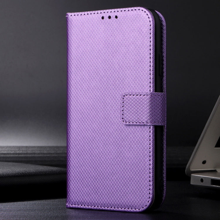 For Motorola Edge 2024 5G Diamond Texture Leather Phone Case(Purple) - Motorola Cases by PMC Jewellery | Online Shopping South Africa | PMC Jewellery | Buy Now Pay Later Mobicred