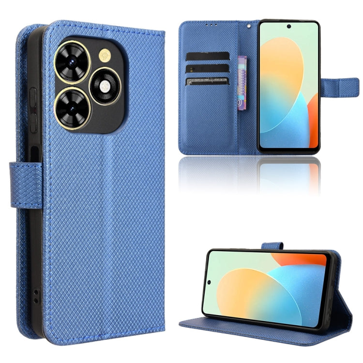 For Tecno Spark Go 2024 Diamond Texture Leather Phone Case(Blue) - Tecno Cases by PMC Jewellery | Online Shopping South Africa | PMC Jewellery | Buy Now Pay Later Mobicred