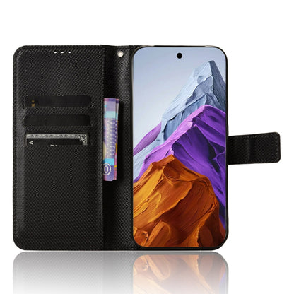 For Google Pixel 9 Diamond Texture Leather Phone Case(Black) - Google Cases by PMC Jewellery | Online Shopping South Africa | PMC Jewellery | Buy Now Pay Later Mobicred