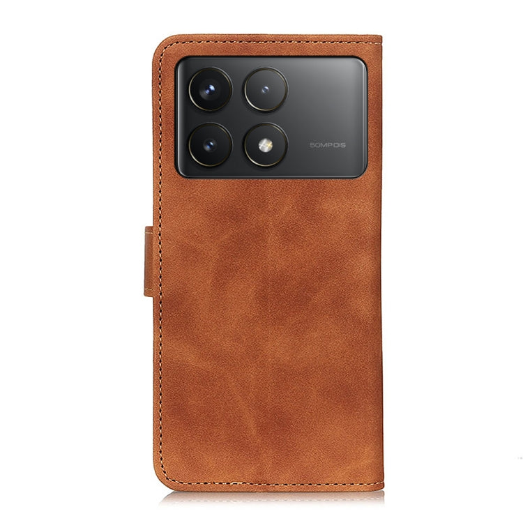 For Xiaomi Redmi K70 5G / K70 Pro 5G KHAZNEH Retro Texture Flip Leather Phone Case(Brown) - K70 Cases by PMC Jewellery | Online Shopping South Africa | PMC Jewellery | Buy Now Pay Later Mobicred