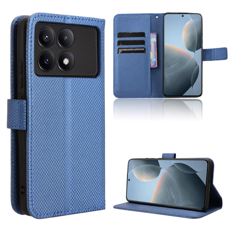 For Xiaomi Redmi K70 / K70 Pro Diamond Texture Leather Phone Case(Blue) - free shipping - PMC Jewellery - Order now!