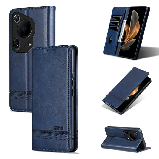 For Huawei Pura 70 Ultra AZNS Magnetic Calf Texture Flip Leather Phone Case(Dark Blue) - Huawei Cases by AZNS | Online Shopping South Africa | PMC Jewellery | Buy Now Pay Later Mobicred