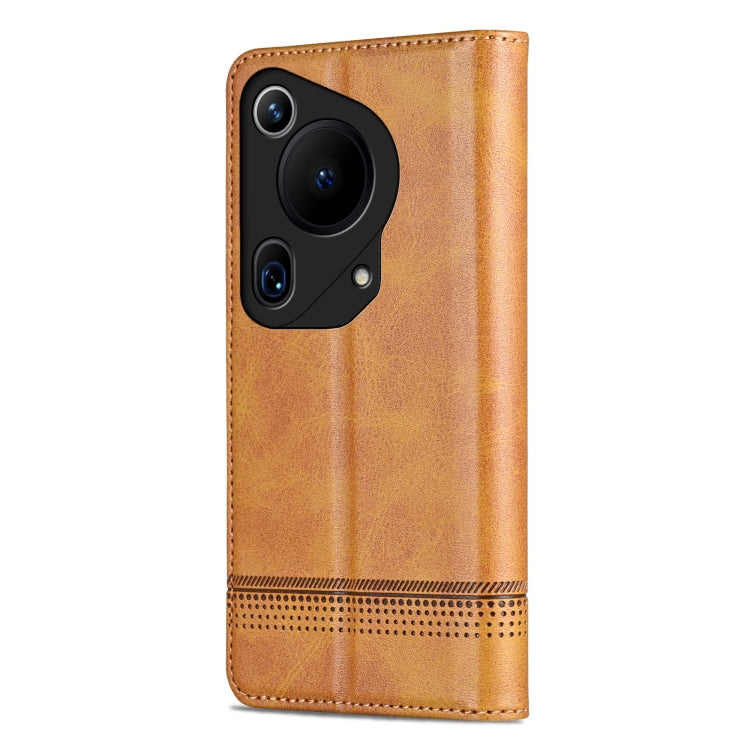 For Huawei Pura 70 Ultra AZNS Magnetic Calf Texture Flip Leather Phone Case(Light Brown) - Huawei Cases by AZNS | Online Shopping South Africa | PMC Jewellery | Buy Now Pay Later Mobicred