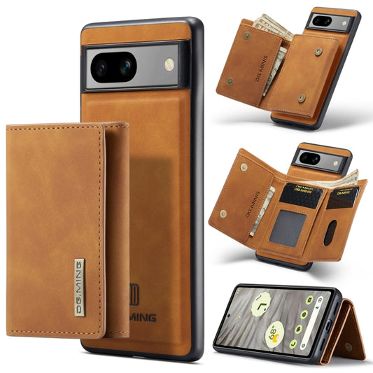 For Google Pixel 7A DG.MING M1 Series 3-Fold Multi Card Wallet + Magnetic Phone Case(Brown) - Google Cases by DG.MING | Online Shopping South Africa | PMC Jewellery | Buy Now Pay Later Mobicred