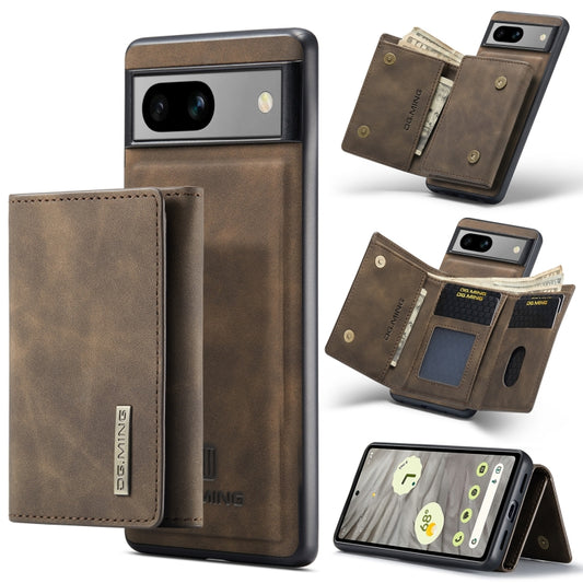 For Google Pixel 7A DG.MING M1 Series 3-Fold Multi Card Wallet + Magnetic Phone Case(Coffee) - Google Cases by DG.MING | Online Shopping South Africa | PMC Jewellery | Buy Now Pay Later Mobicred