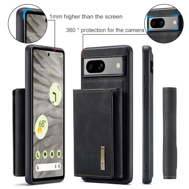 For Google Pixel 8A DG.MING M1 Series 3-Fold Multi Card Wallet + Magnetic Phone Case(Black) - Google Cases by DG.MING | Online Shopping South Africa | PMC TechLife | Buy Now Pay Later Mobicred