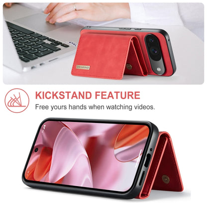 For Google Pixel 9 / 9 Pro DG.MING M1 Series 3-Fold Multi Card Wallet + Magnetic Phone Case(Red) - Google Cases by DG.MING | Online Shopping South Africa | PMC Jewellery | Buy Now Pay Later Mobicred