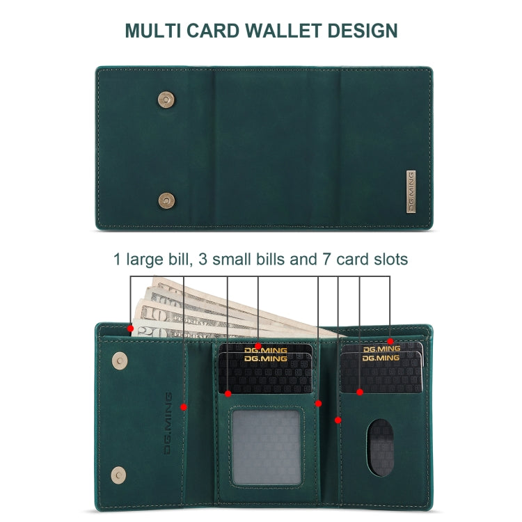 For Google Pixel 9 Pro XL DG.MING M1 Series 3-Fold Multi Card Wallet + Magnetic Phone Case(Green) - Google Cases by DG.MING | Online Shopping South Africa | PMC Jewellery | Buy Now Pay Later Mobicred