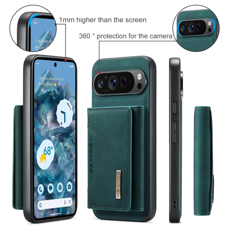 For Google Pixel 9 Pro XL DG.MING M2 Series 3-Fold Multi Card Bag + Magnetic Phone Case(Green) - Google Cases by DG.MING | Online Shopping South Africa | PMC Jewellery | Buy Now Pay Later Mobicred