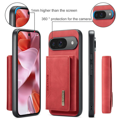 For Google Pixel 9 / 9 Pro DG.MING M2 Series 3-Fold Multi Card Bag + Magnetic Phone Case(Red) - Google Cases by DG.MING | Online Shopping South Africa | PMC Jewellery | Buy Now Pay Later Mobicred