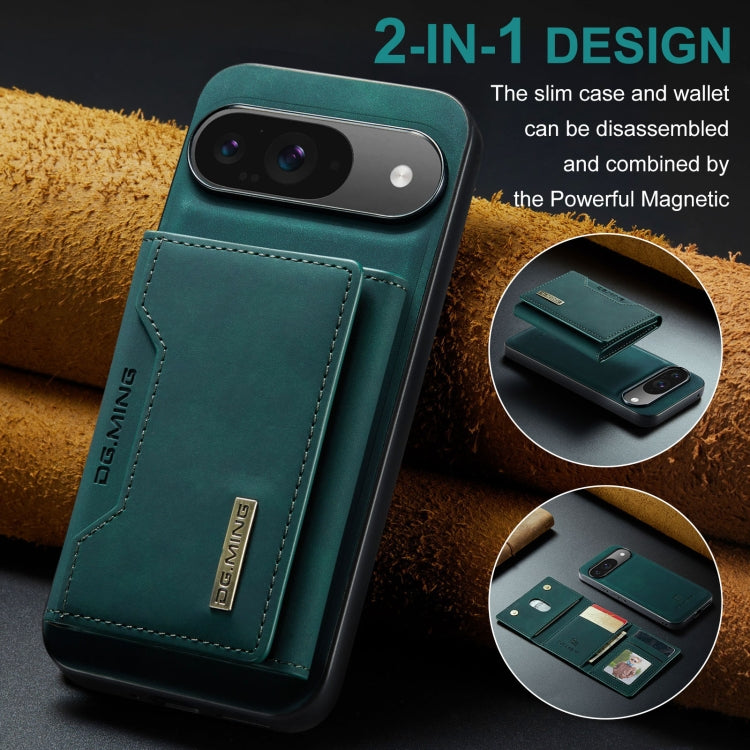 For Google Pixel 9 / 9 Pro DG.MING M2 Series 3-Fold Multi Card Bag + Magnetic Phone Case(Green) - Google Cases by DG.MING | Online Shopping South Africa | PMC Jewellery | Buy Now Pay Later Mobicred