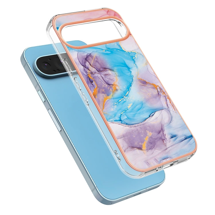 For Google Pixel 9 / 9 Pro Electroplating IMD TPU Phone Case(Blue Marble) - Google Cases by PMC TechLife | Online Shopping South Africa | PMC TechLife | Buy Now Pay Later Mobicred