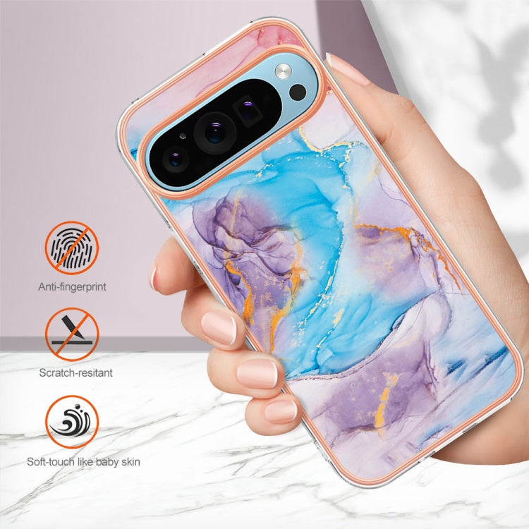 For Google Pixel 9 / 9 Pro Electroplating IMD TPU Phone Case(Blue Marble) - Google Cases by PMC TechLife | Online Shopping South Africa | PMC TechLife | Buy Now Pay Later Mobicred