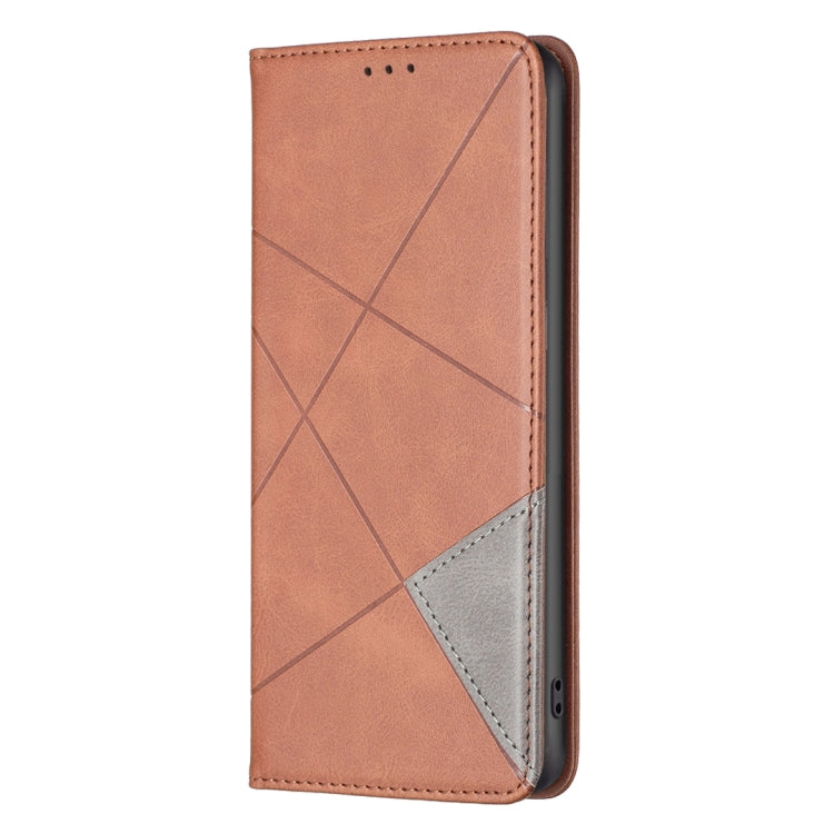 For Xiaomi Redmi K70 / K70 Pro Rhombus Texture Magnetic Leather Phone Case(Brown) - K70 Pro Cases by PMC Jewellery | Online Shopping South Africa | PMC Jewellery | Buy Now Pay Later Mobicred