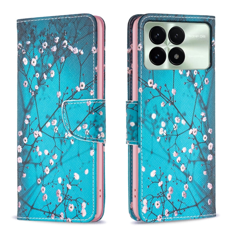 For Xiaomi Redmi K70 / K70 Pro Colored Drawing Pattern Leather Phone Case(Plum Blossom) - K70 Pro Cases by PMC Jewellery | Online Shopping South Africa | PMC Jewellery | Buy Now Pay Later Mobicred