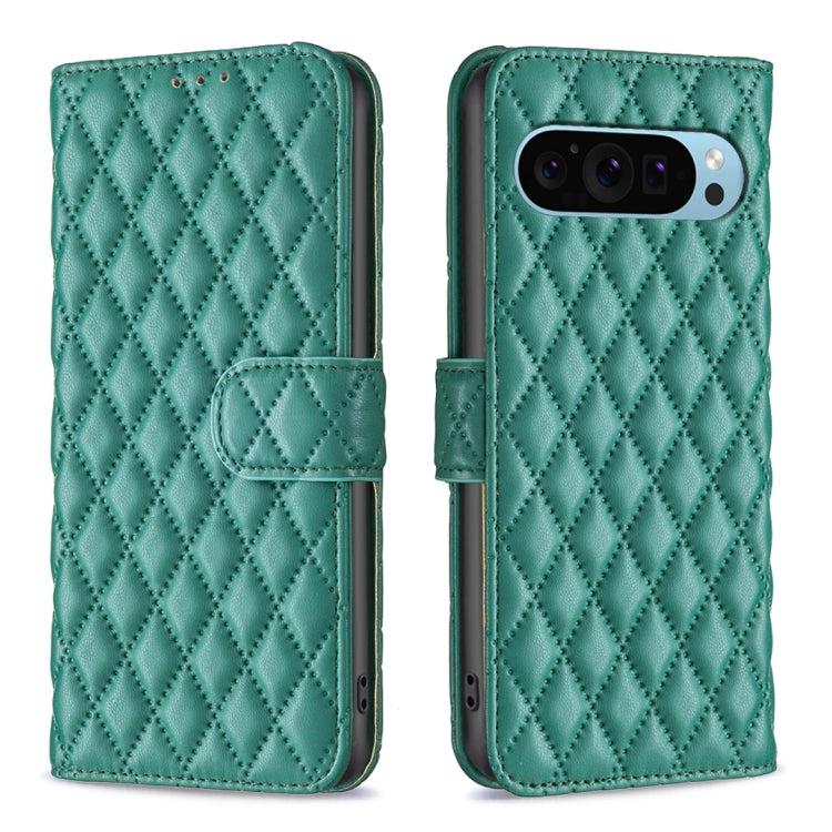 For Google Pixel 9 Pro Diamond Lattice Wallet Leather Flip Phone Case(Green) - Google Cases by PMC Jewellery | Online Shopping South Africa | PMC Jewellery | Buy Now Pay Later Mobicred