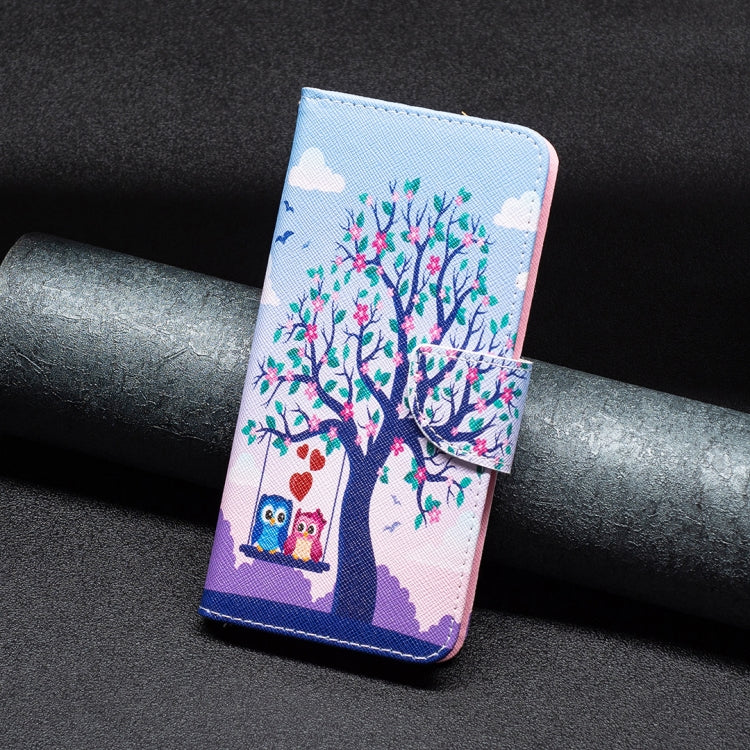 For Xiaomi Redmi Note 13 4G Global Colored Drawing Pattern Leather Phone Case(Owl) - Note 13 Cases by PMC TechLife | Online Shopping South Africa | PMC TechLife | Buy Now Pay Later Mobicred