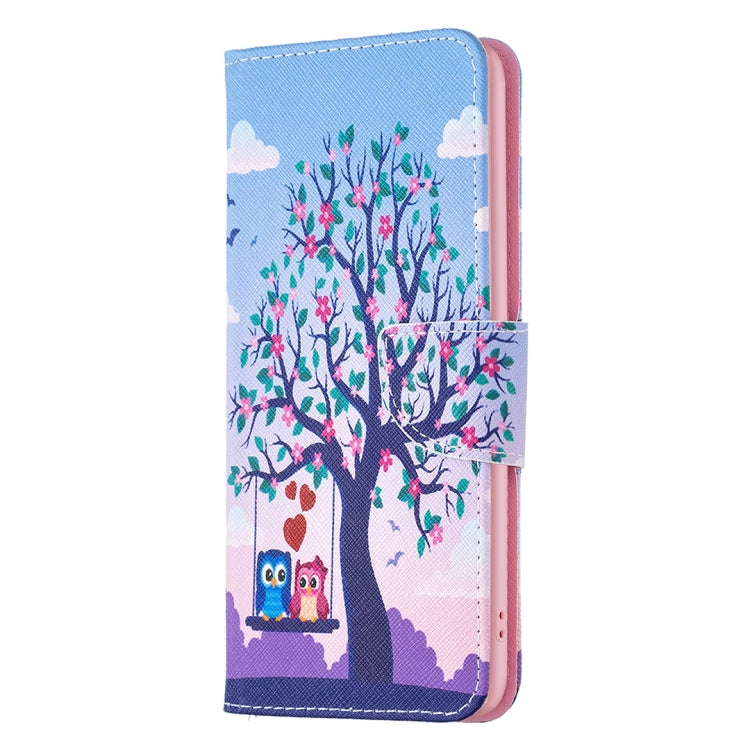 For Xiaomi Redmi Note 13 4G Global Colored Drawing Pattern Leather Phone Case(Owl) - Note 13 Cases by PMC TechLife | Online Shopping South Africa | PMC TechLife | Buy Now Pay Later Mobicred
