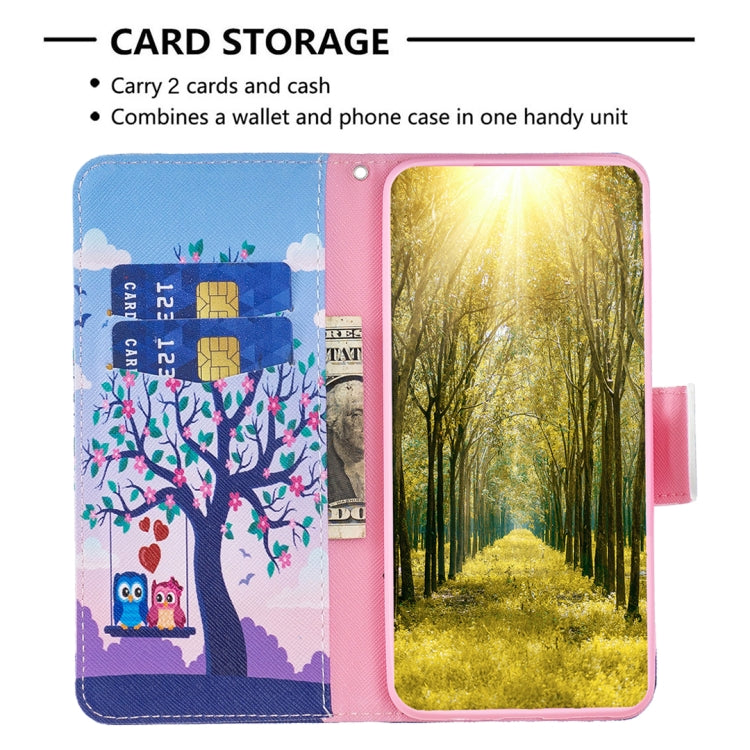 For Xiaomi Redmi Note 13 Pro 4G Global Colored Drawing Pattern Leather Phone Case(Owl) - Note 13 Pro Cases by PMC TechLife | Online Shopping South Africa | PMC TechLife | Buy Now Pay Later Mobicred