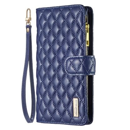 For Xiaomi Redmi K70 / K70 Pro Diamond Lattice Zipper Wallet Leather Flip Phone Case(Blue) - K70 Pro Cases by PMC Jewellery | Online Shopping South Africa | PMC Jewellery | Buy Now Pay Later Mobicred