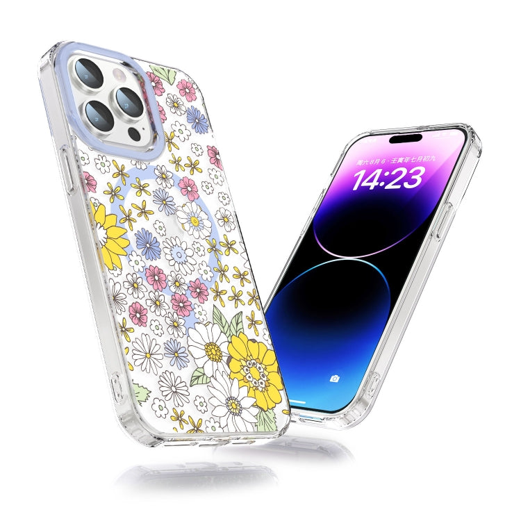 For iPhone 14 Pro MagSafe Magnetic TPU Phone Case(Little Flower) - iPhone 14 Pro Cases by PMC TechLife | Online Shopping South Africa | PMC TechLife