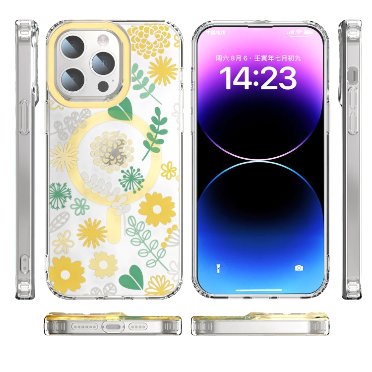 For iPhone 13 MagSafe Magnetic TPU Phone Case(Yellow Chrysanthemum) - iPhone 13 Cases by PMC Jewellery | Online Shopping South Africa | PMC Jewellery