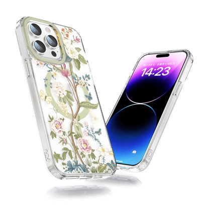 For iPhone 15 Plus MagSafe Magnetic TPU Phone Case(Blue Hydrangea Ball) - iPhone 15 Plus Cases by PMC Jewellery | Online Shopping South Africa | PMC Jewellery