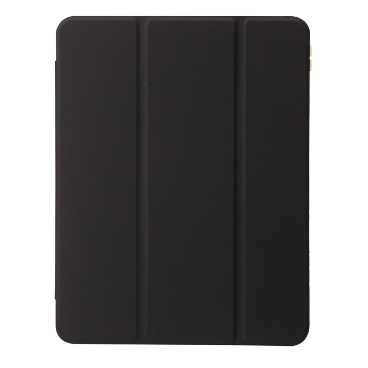 For iPad Pro 13 2024 Clear Acrylic 3-Fold Leather Tablet Case(Black) - iPad Pro 13 2024 Cases by PMC TechLife | Online Shopping South Africa | PMC TechLife | Buy Now Pay Later Mobicred