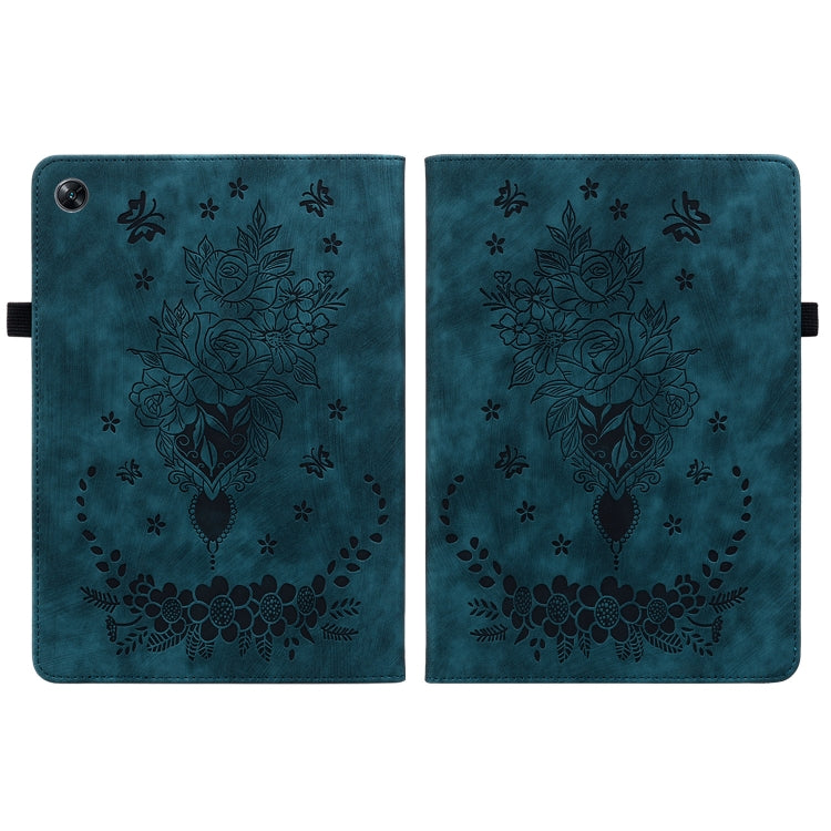 For OPPO Pad Air Butterfly Rose Embossed Leather Tablet Case(Dark Blue) - free shipping - PMC TechLife - Order now!