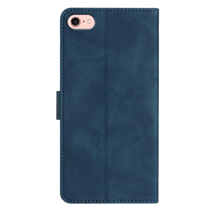 For iPhone 16e Seven Butterflies Embossed Leather Phone Case(Blue) - iPhone 16e Cases by PMC TechLife | Online Shopping South Africa | PMC TechLife | Buy Now Pay Later Mobicred