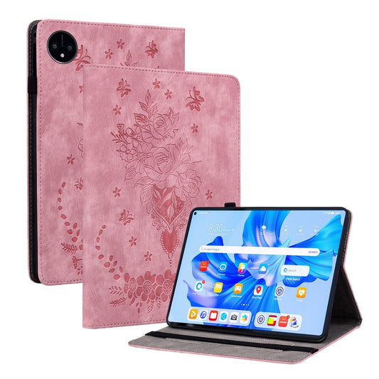 For Huawei MatePad Pro 11 2022 Butterfly Rose Embossed Leather Tablet Case(Pink) - Huawei Cases by PMC Jewellery | Online Shopping South Africa | PMC Jewellery | Buy Now Pay Later Mobicred