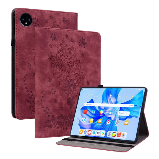 For Huawei MatePad Pro 11 2022 Butterfly Rose Embossed Leather Tablet Case(Red) - Huawei Cases by PMC Jewellery | Online Shopping South Africa | PMC Jewellery | Buy Now Pay Later Mobicred