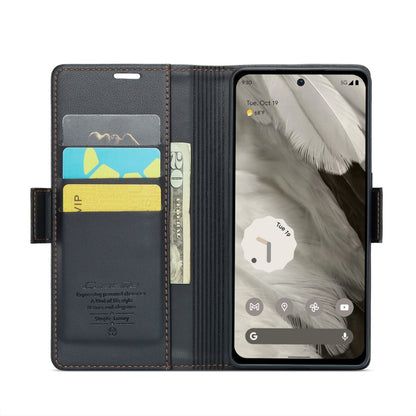 For Google Pixel 8 CaseMe 023 Butterfly Buckle Litchi Texture RFID Anti-theft Leather Phone Case(Black) - Google Cases by CaseMe | Online Shopping South Africa | PMC Jewellery | Buy Now Pay Later Mobicred