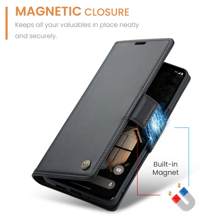 For Google Pixel 9 Pro XL CaseMe 023 Butterfly Buckle Litchi Texture RFID Anti-theft Leather Phone Case(Black) - Google Cases by CaseMe | Online Shopping South Africa | PMC Jewellery | Buy Now Pay Later Mobicred